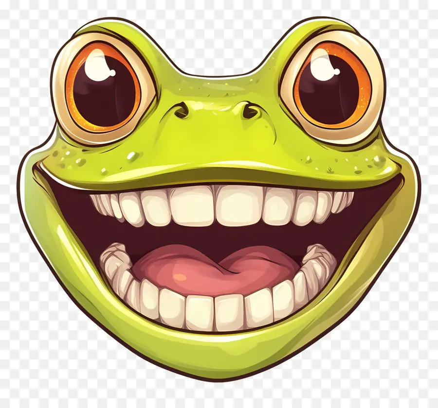 Emoji Katak，Wajah Katak PNG