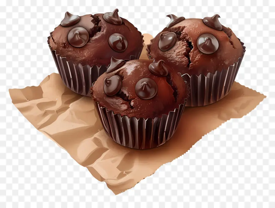 Muffin Coklat，Hidangan Penutup PNG