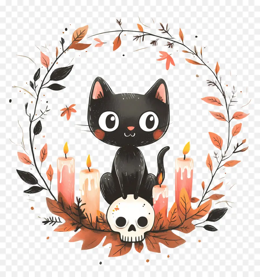 Kucing Hitam Halloween，Kucing PNG