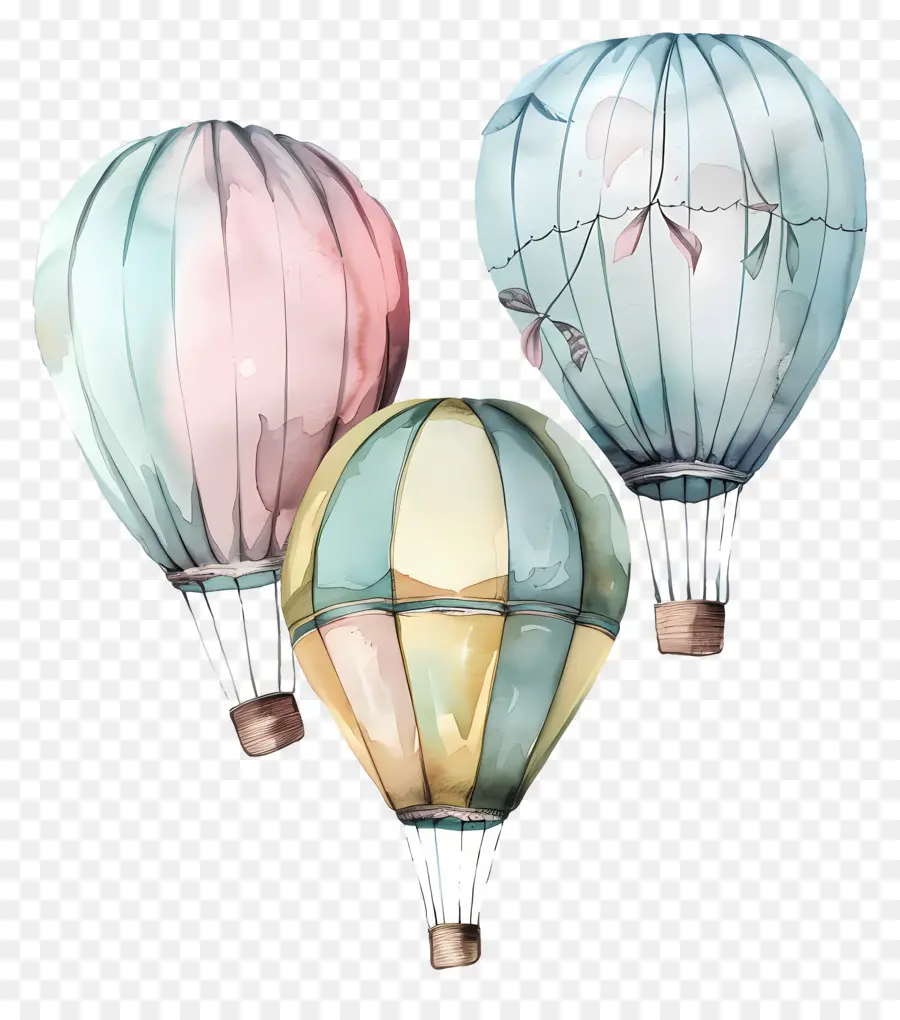 Balon Pastel，Balon Udara Panas PNG