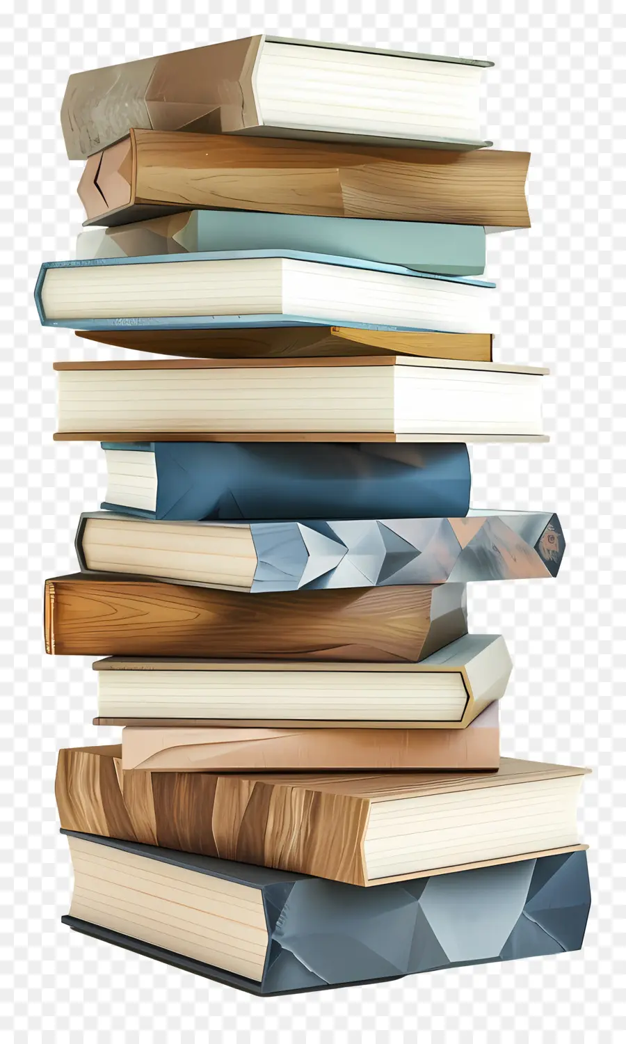 Tumpukan Buku 3d，Tumpukan Buku PNG