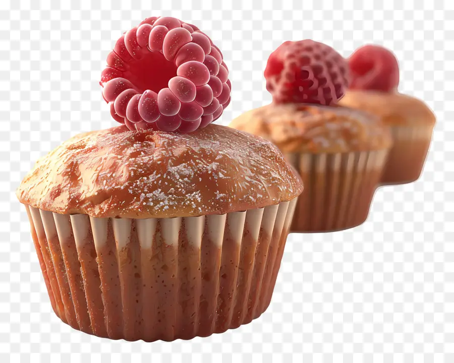 Muffin Raspberry，Muffin Rasberi PNG