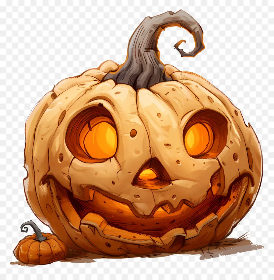 Labu Halloween Animasi，Jack O' Lantern PNG