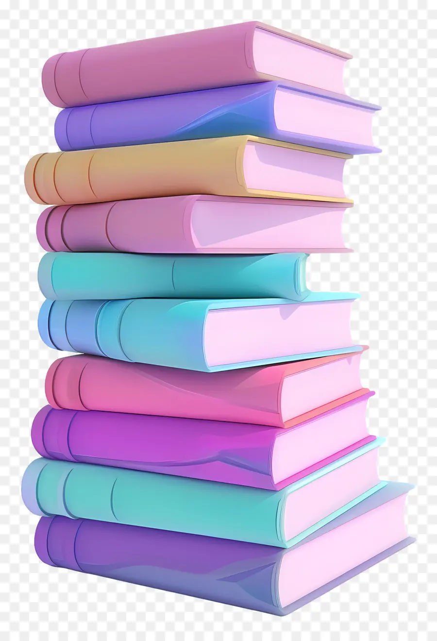 Tumpukan Buku 3d，Tumpukan Buku PNG