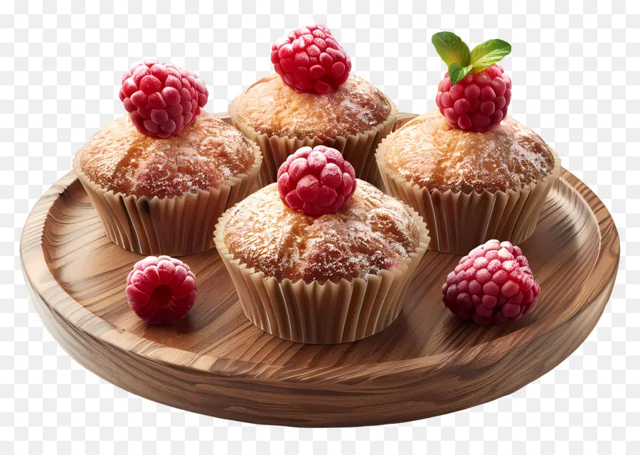 Muffin Raspberry，Kue Mangkuk PNG