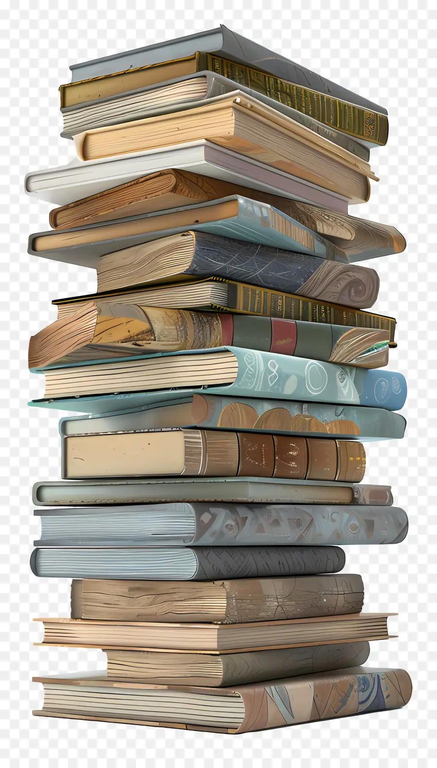 Tumpukan Buku 3d，Tumpukan Buku PNG