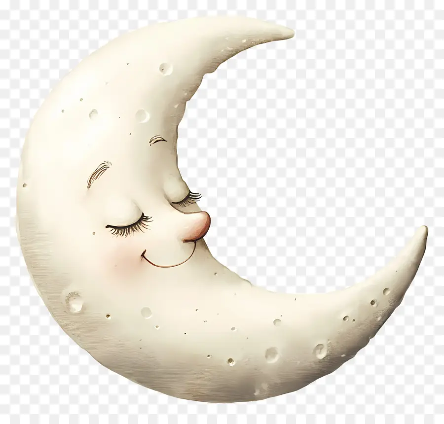 Bulan Yang Lucu，Bulan Tidur PNG