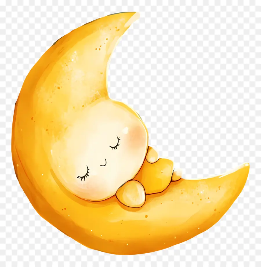 Bulan Yang Lucu，Bayi Yang Sedang Tidur PNG