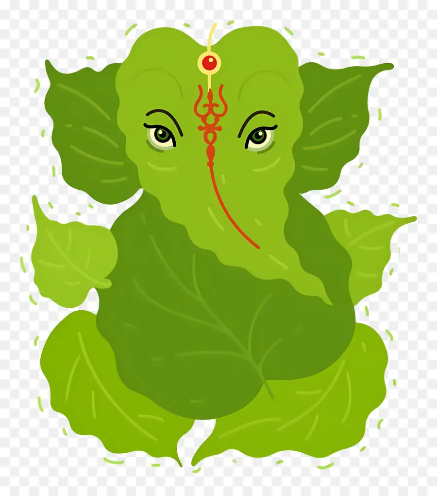 Ganesh Chaturthi，Ganesa Hijau PNG