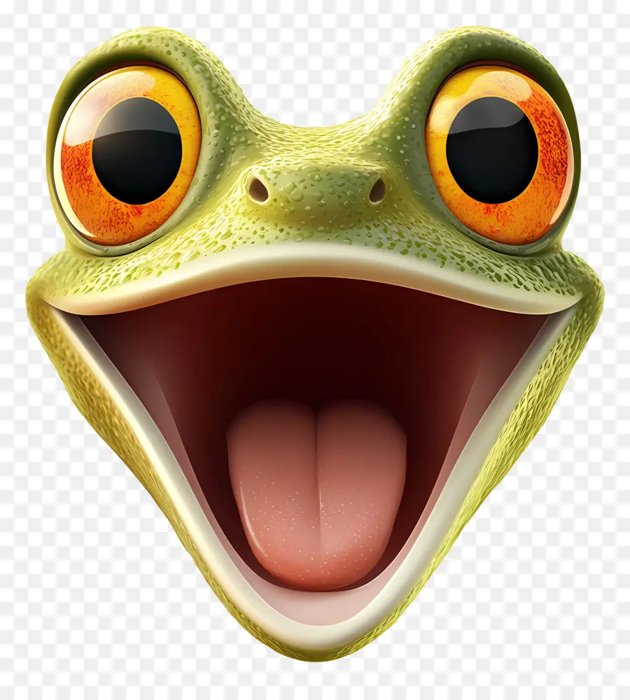 Emoji Katak，Wajah Katak PNG