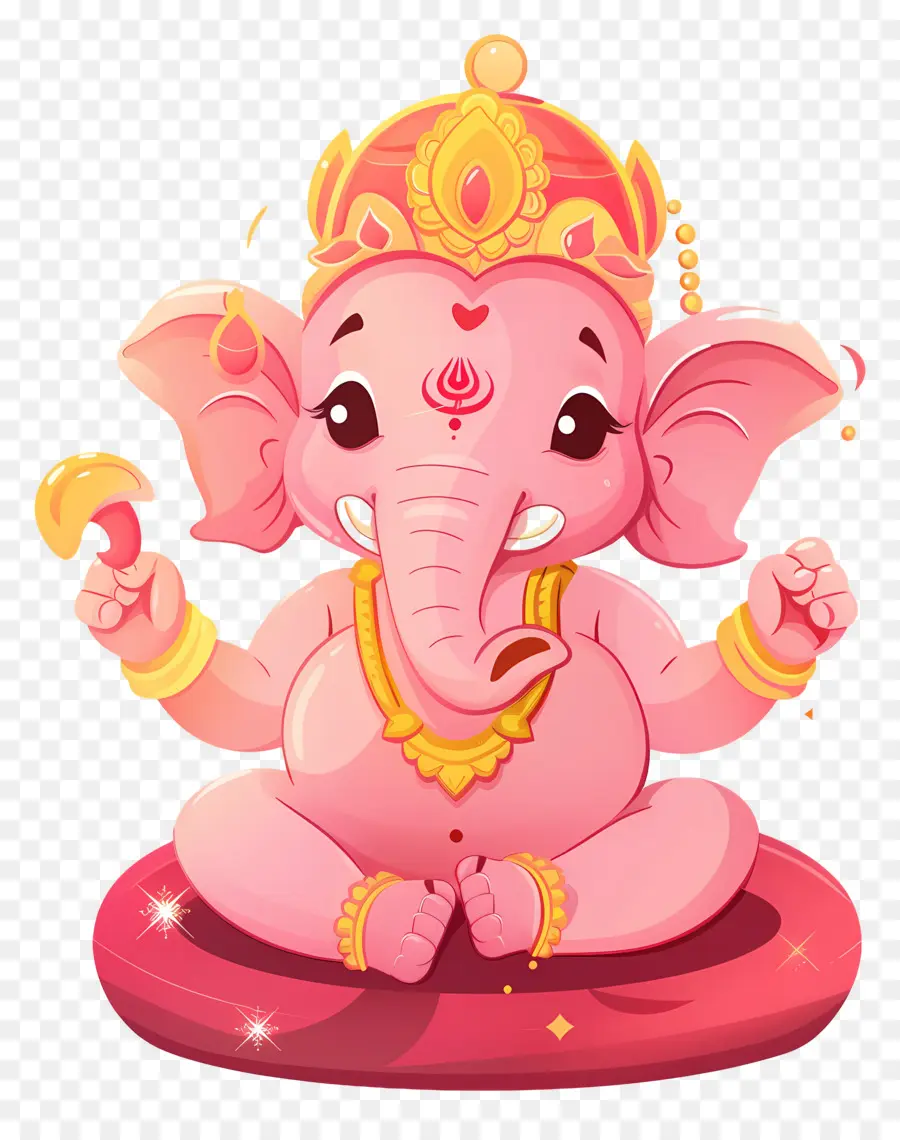 Ganesh Chaturthi，Ganesa Yang Lucu PNG