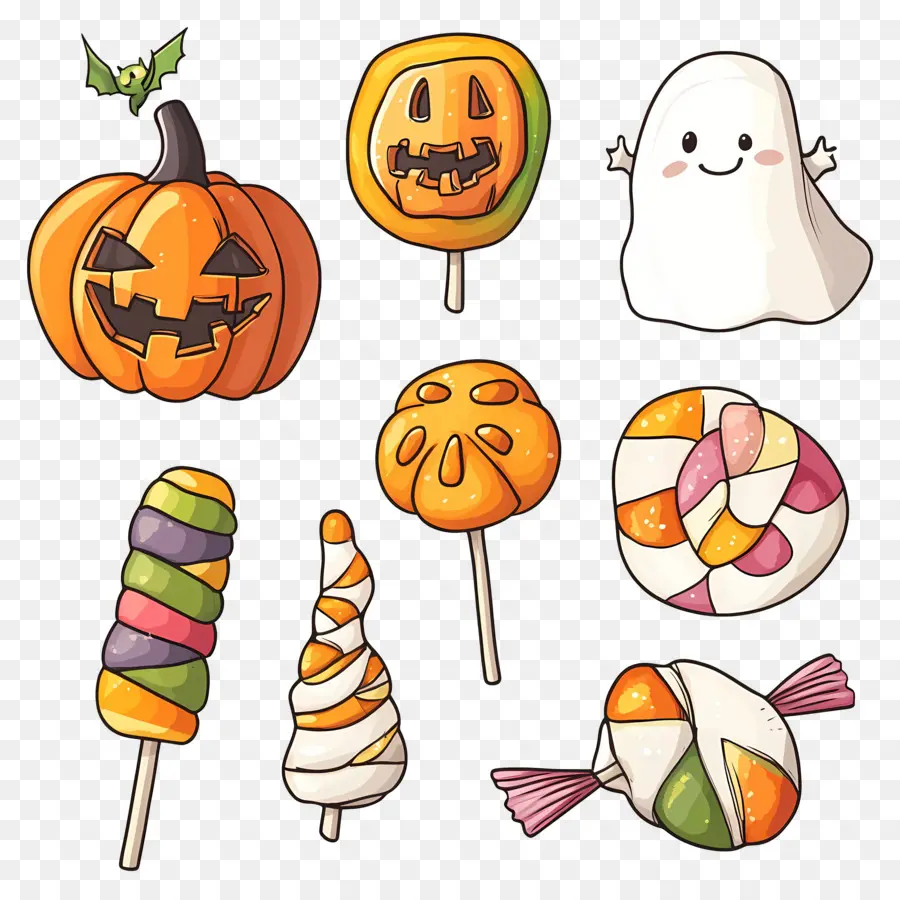 Permen Halloween，Labu Dan Permen Halloween PNG