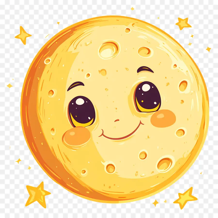 Bulan Yang Lucu，Bulan Tersenyum PNG