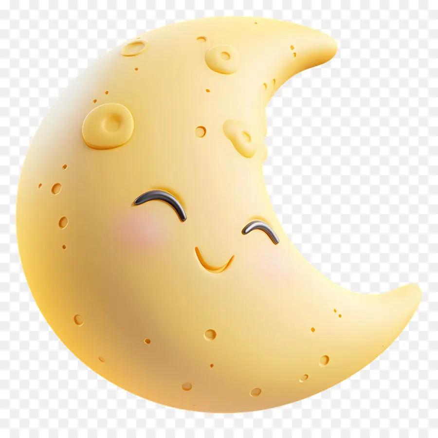 Bulan Yang Lucu，Bulan Sabit Yang Tersenyum PNG