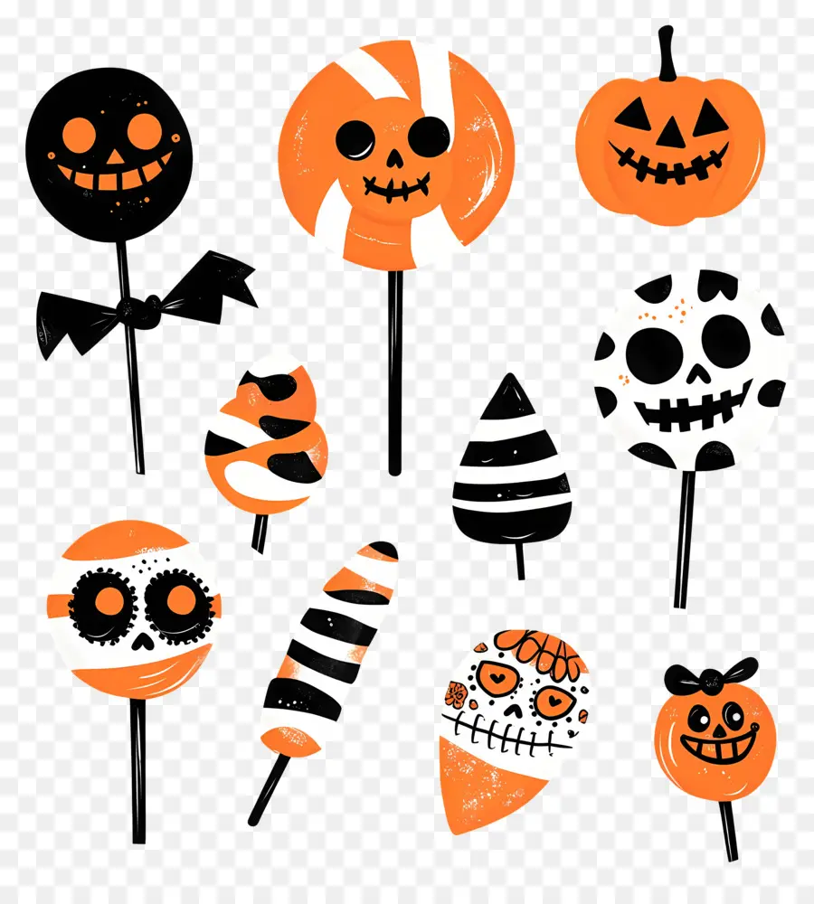 Permen Halloween，Lolipop Halloween PNG