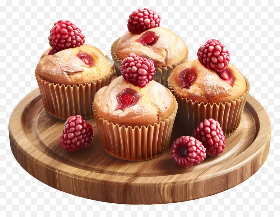 Muffin Raspberry，Kue Mangkuk PNG