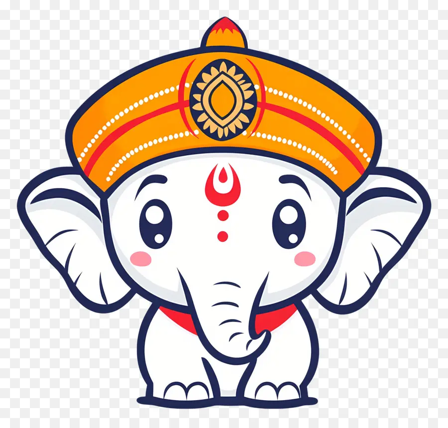 Ganesh Chaturthi，Gajah Lucu PNG