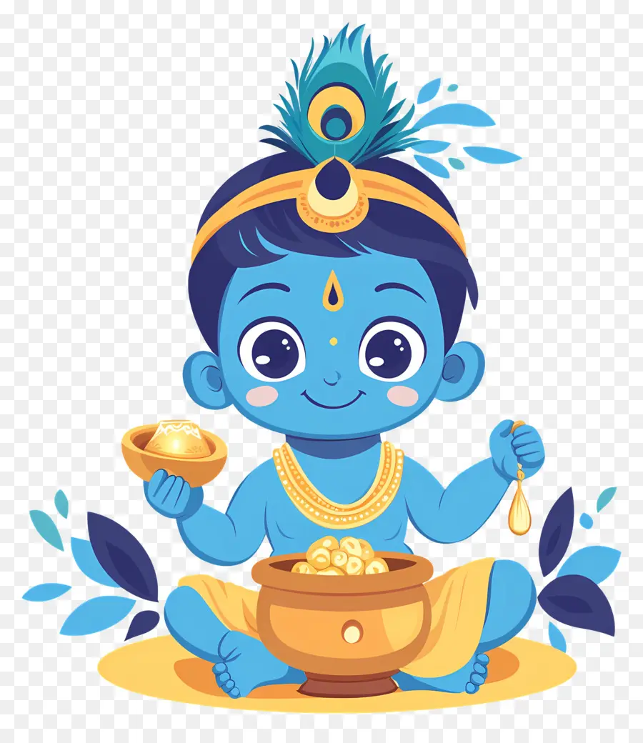 Krishna Janmashtami，Sayang Krishna PNG