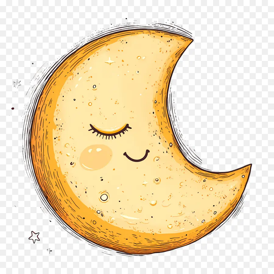 Bulan Yang Lucu，Bulan Tidur PNG