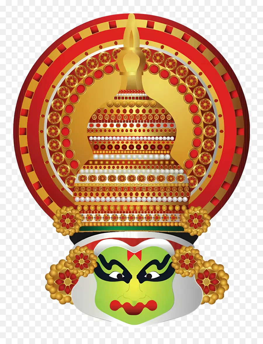 Onam，Topeng Kathakali PNG