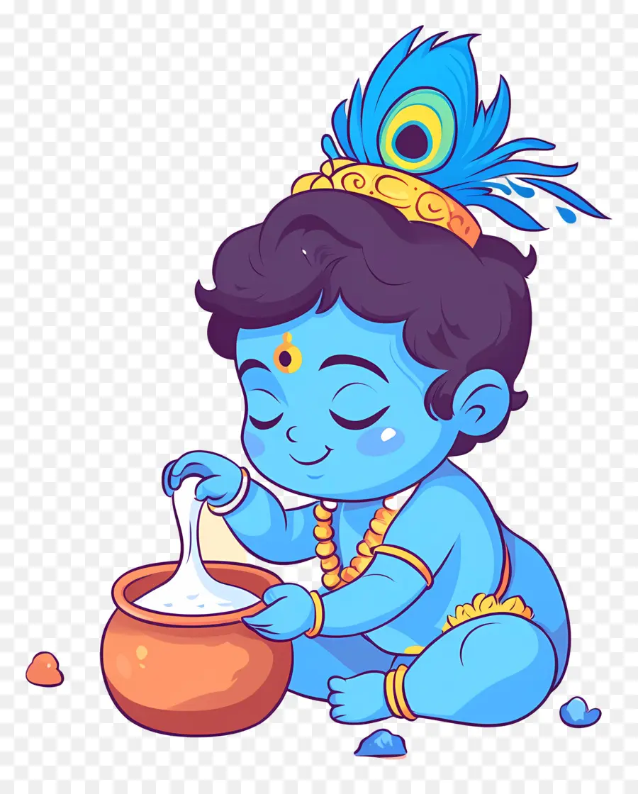 Krishna Janmashtami，Sayang Krishna PNG