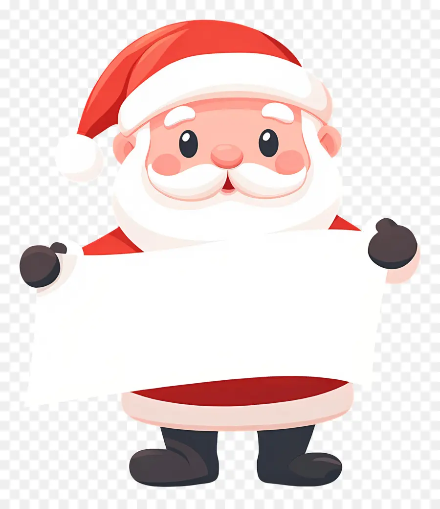 Santa Claus Memegang Spanduk，Sinterklas PNG