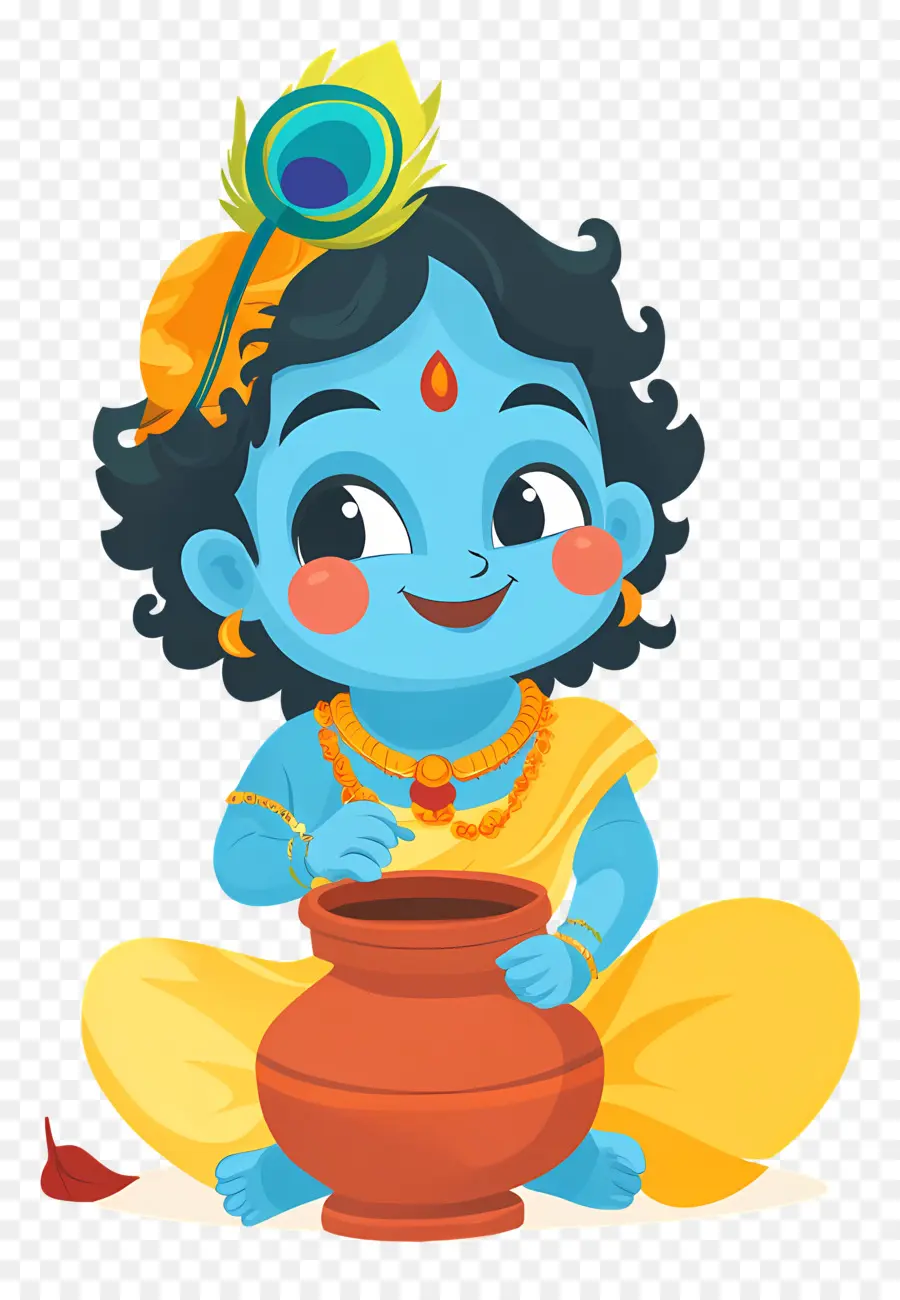 Krishna Janmashtami，Sayang Krishna PNG