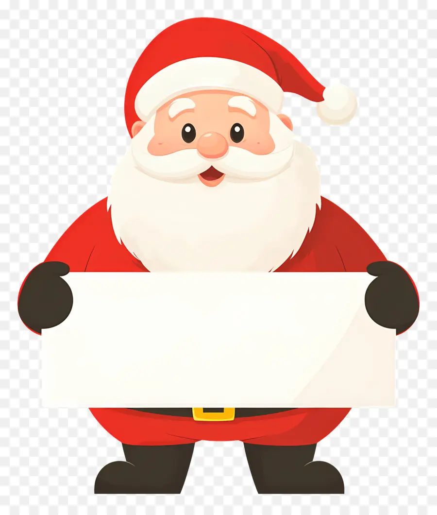 Santa Claus Memegang Spanduk，Sinterklas PNG