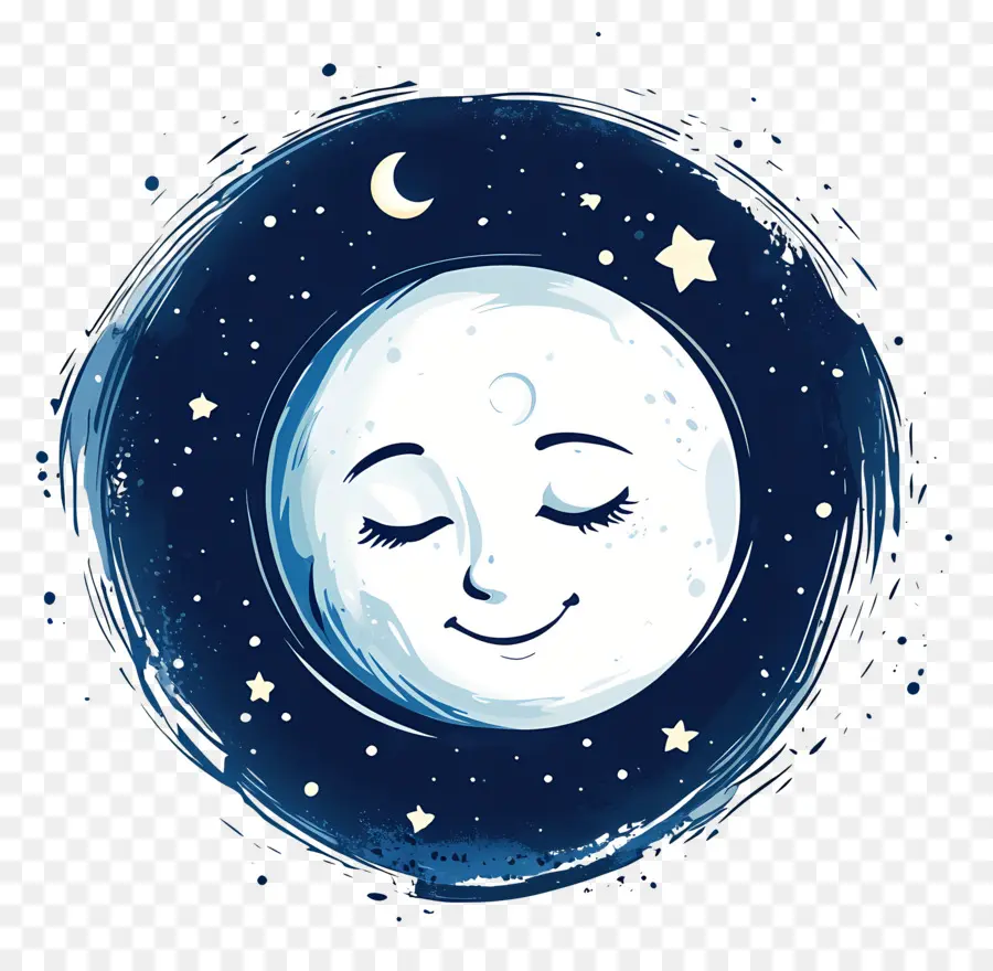 Bulan Yang Lucu，Bulan Tersenyum PNG