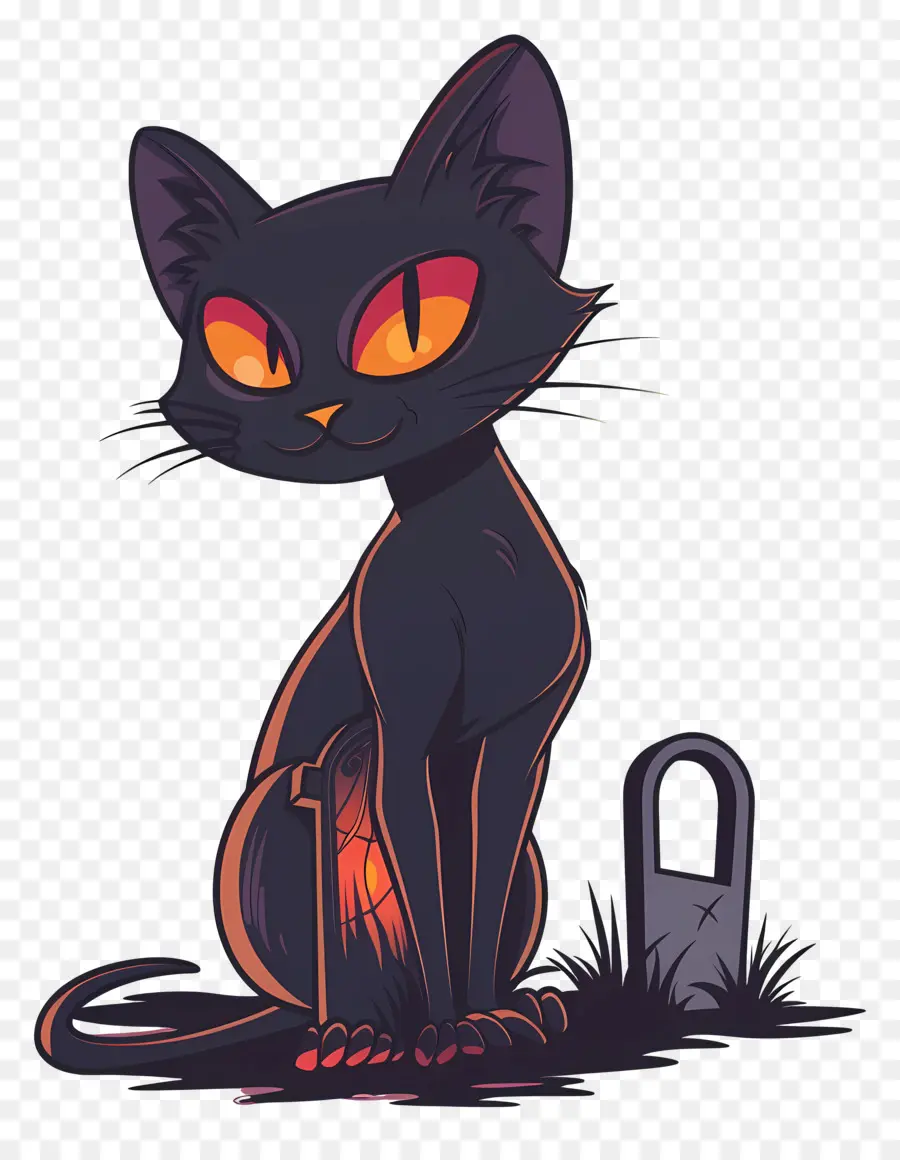 Kucing Hitam Halloween，Kucing Hitam PNG