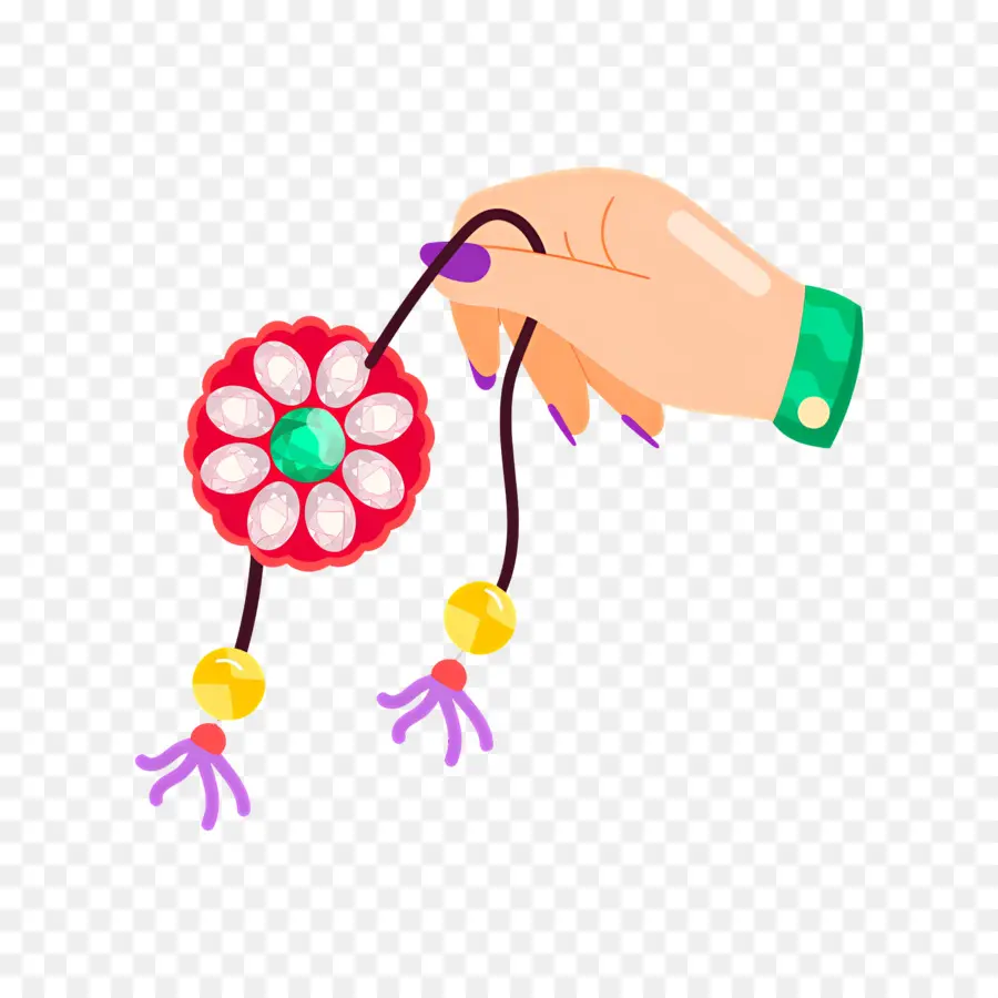 Raksha Bandhan，Tangan Memegang Rakhi PNG