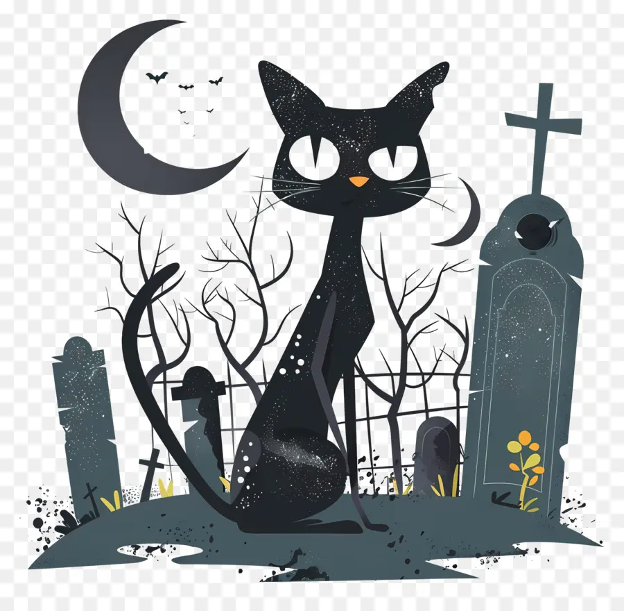 Kucing Hitam Halloween，Kucing Hitam PNG