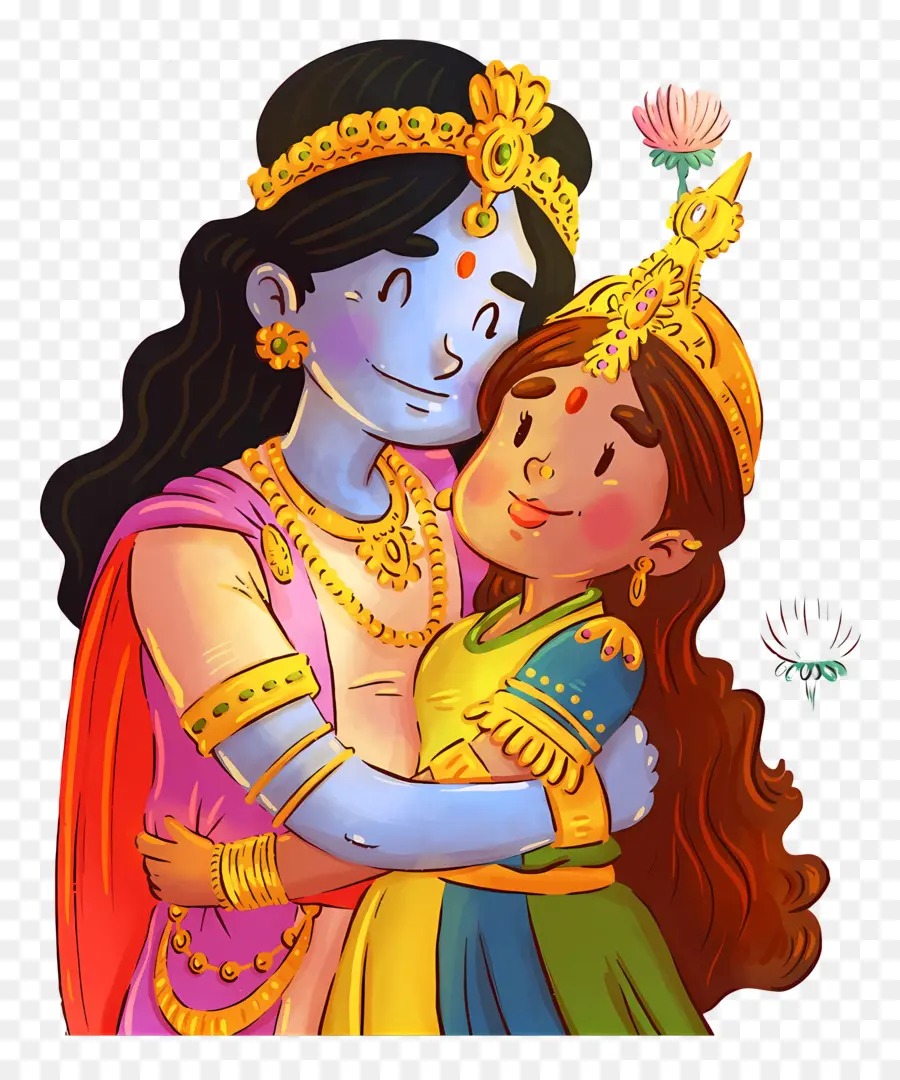 Radha Krishna，Memeluk Karakter PNG