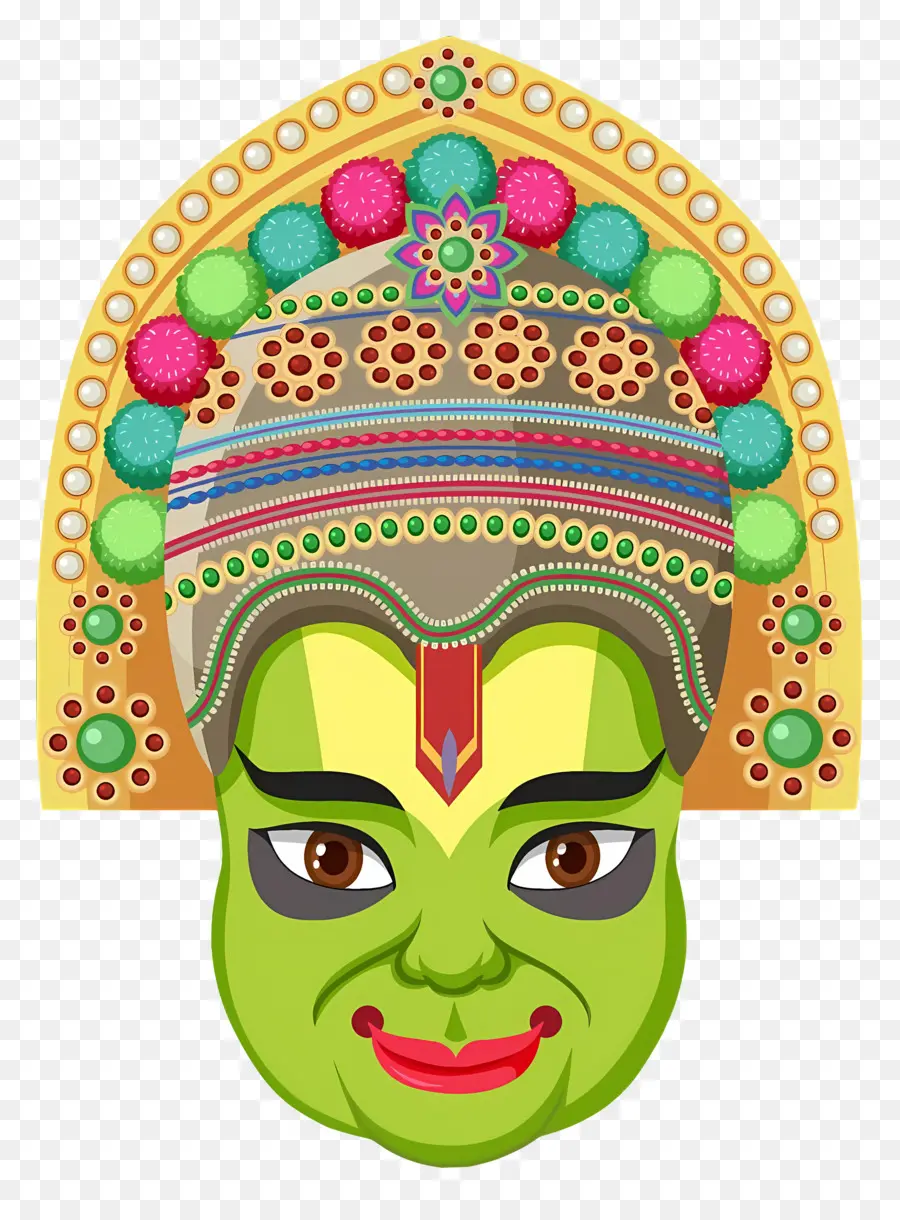 Onam，Topeng Kathakali PNG