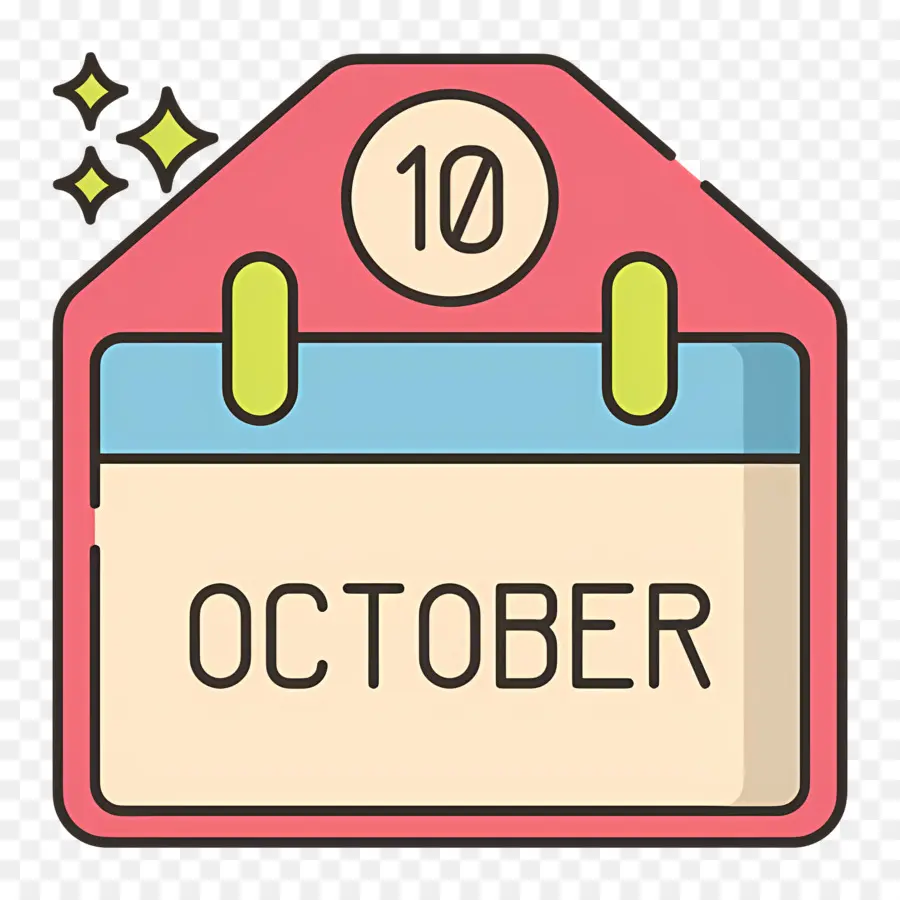 Oktober，Kalender Oktober PNG