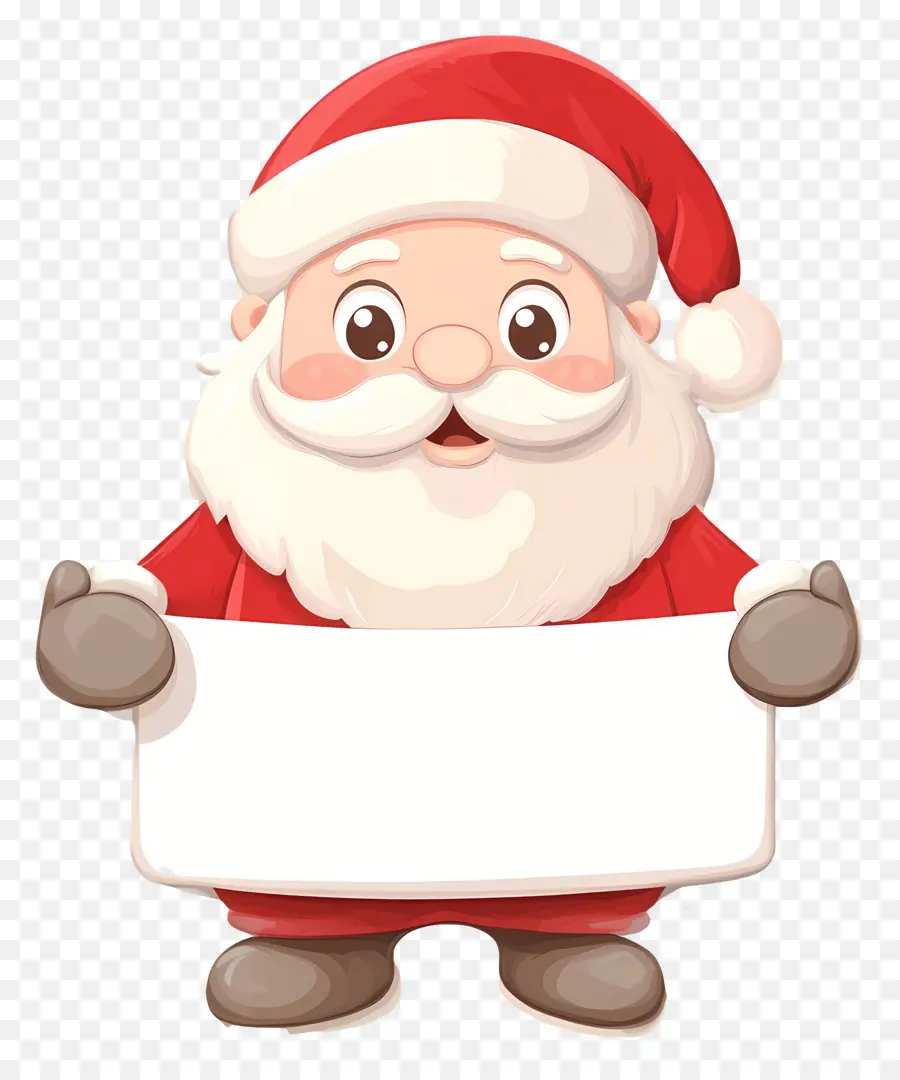 Santa Claus Memegang Spanduk，Sinterklas PNG