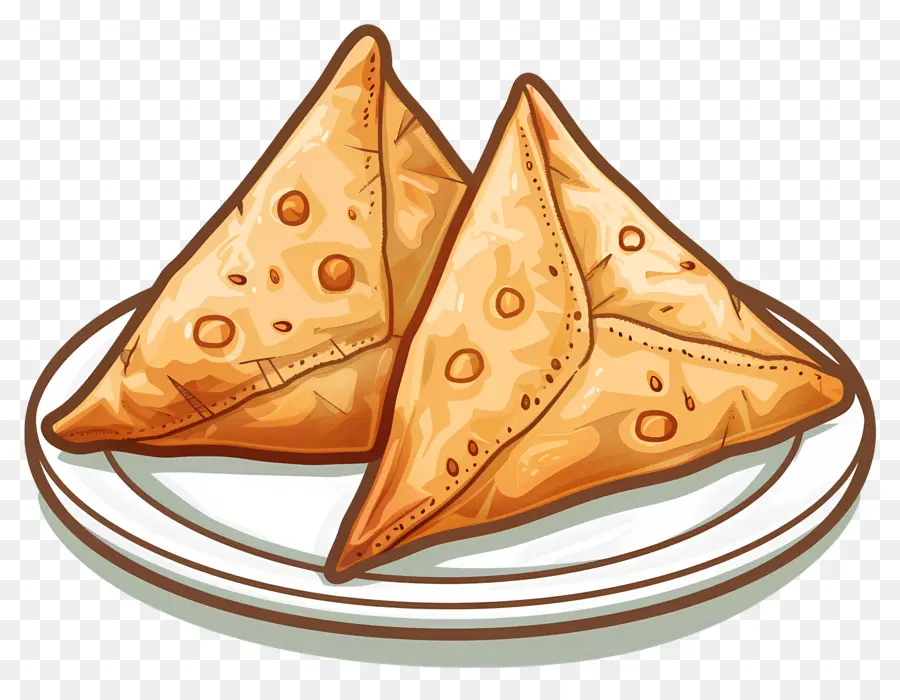 Samosa，Piring PNG