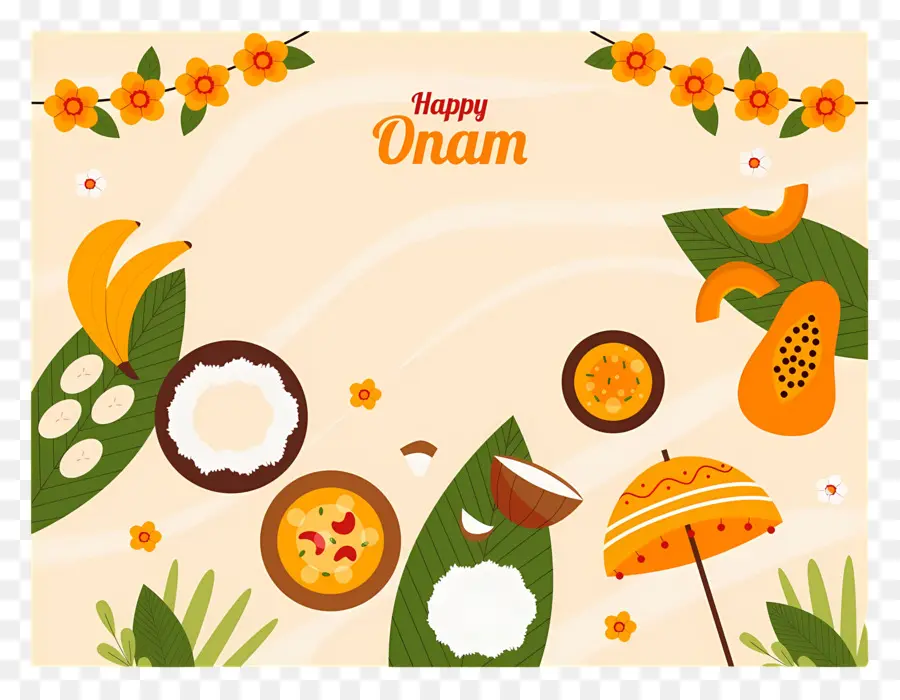 Selamat Onam，Ilustrasi Festival Onam PNG