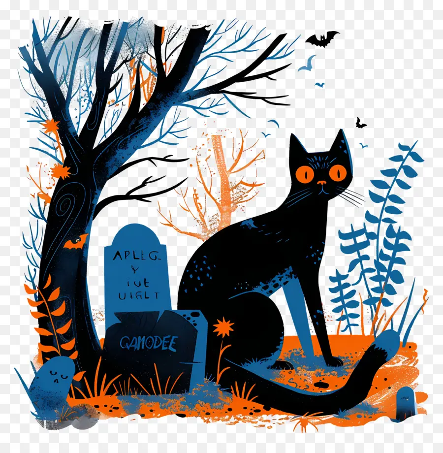 Kucing Hitam Halloween，Kucing Hitam PNG