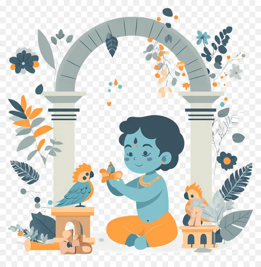 Krishna Janmashtami，Anak Biru PNG