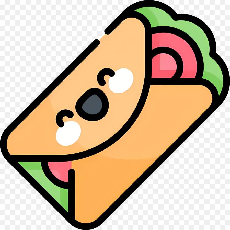 Burrito，Sandwich Yang Lucu PNG