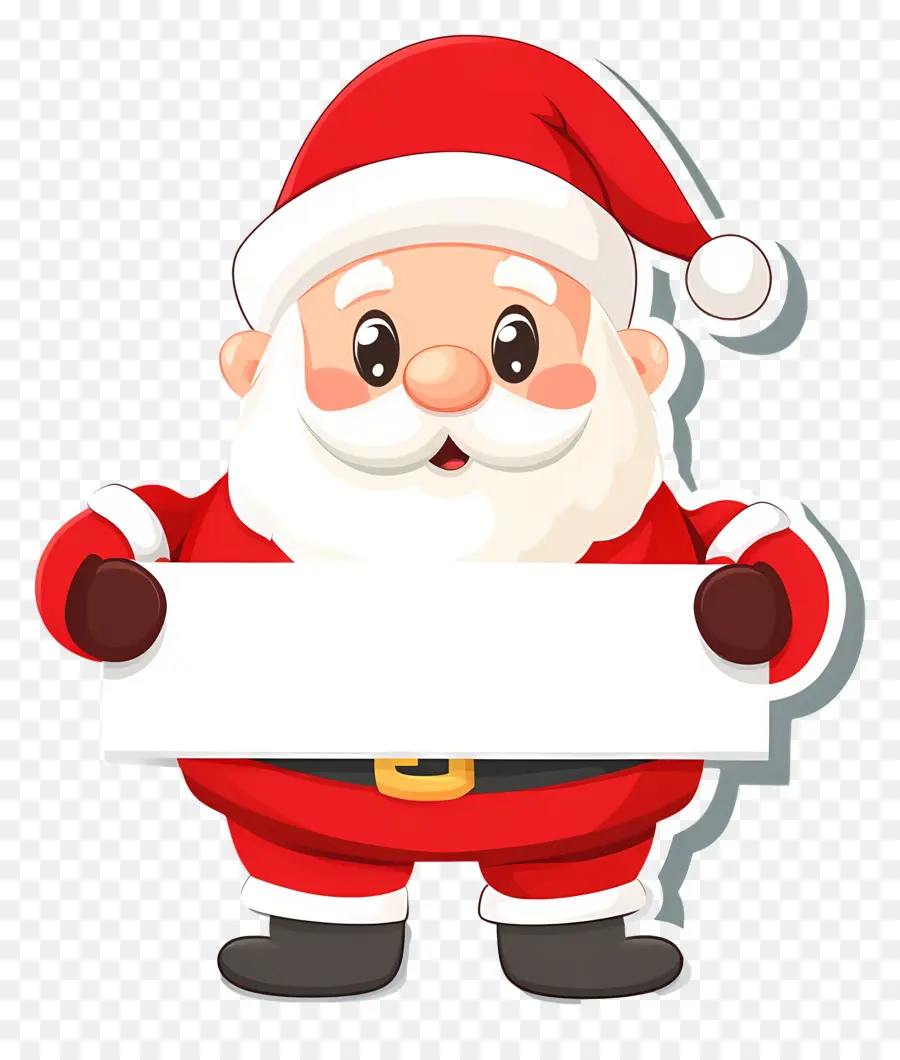 Santa Claus Memegang Spanduk，Sinterklas PNG