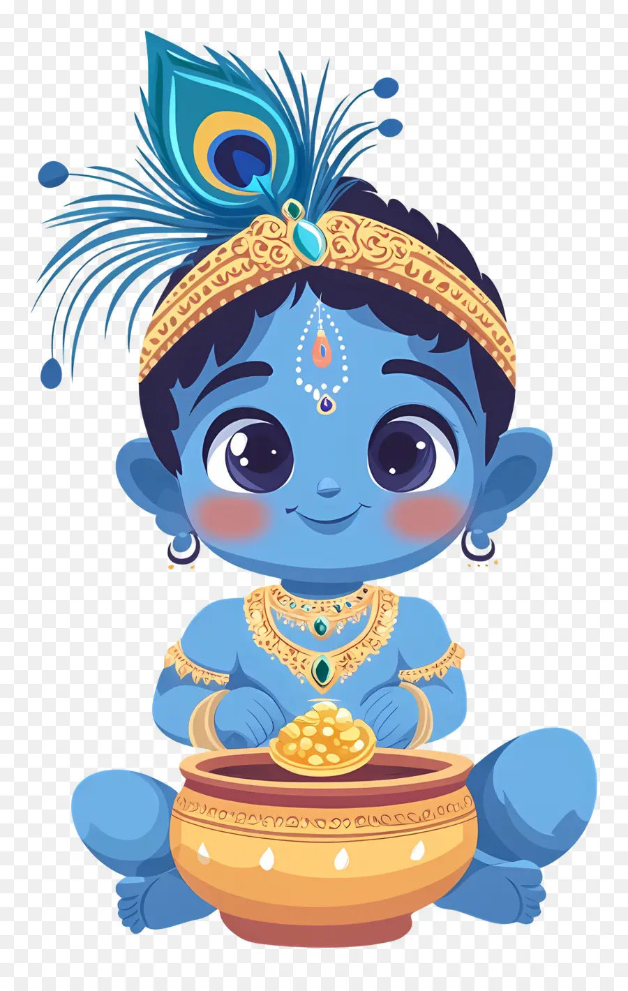 Krishna Janmashtami，Sayang Krishna PNG