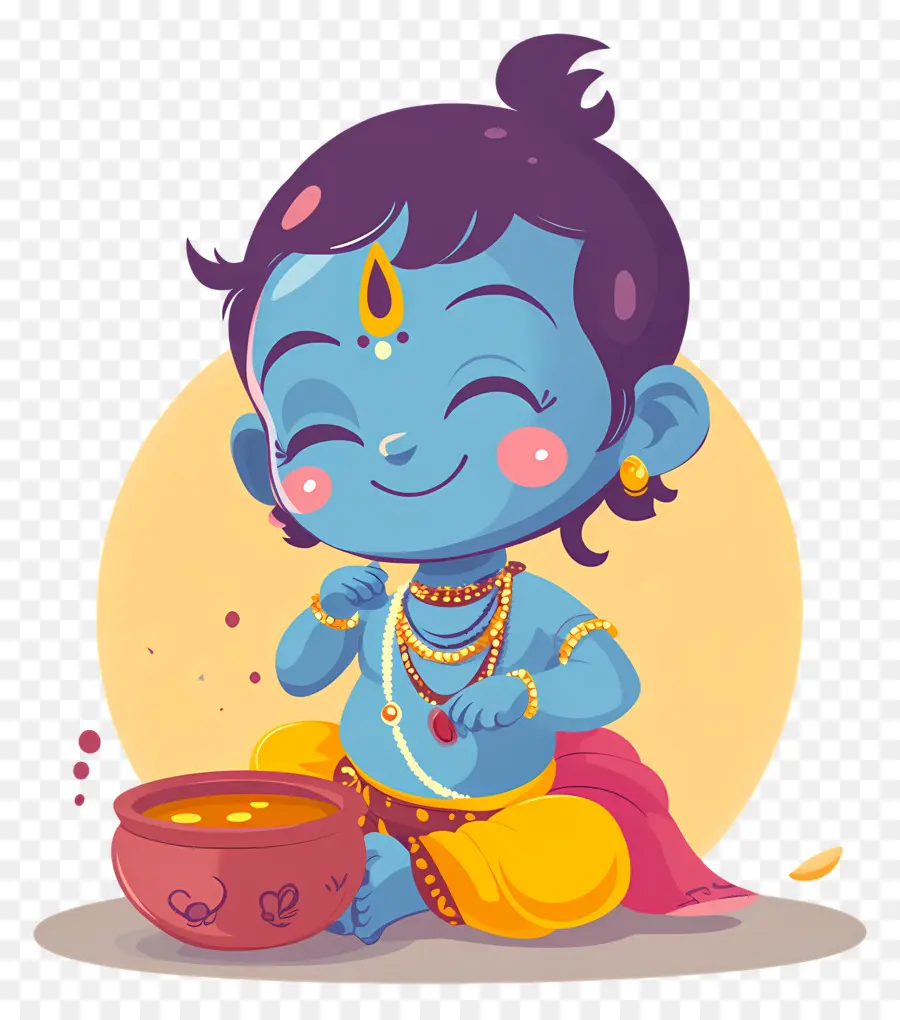 Krishna Janmashtami，Sayang Krishna PNG