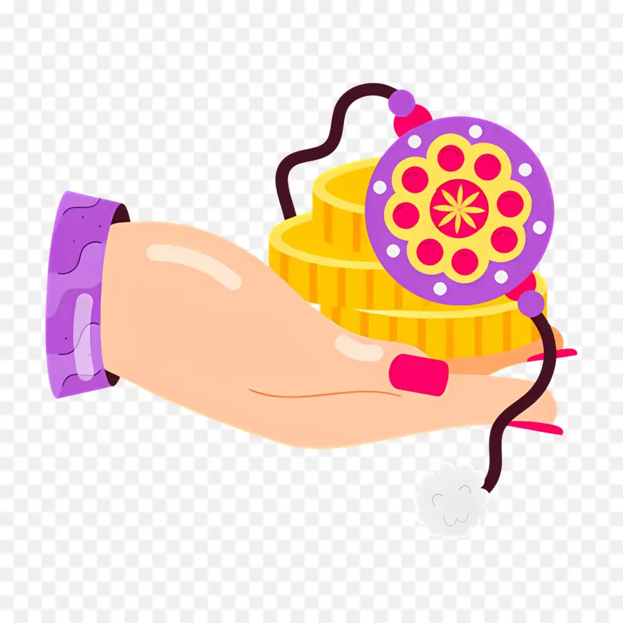 Raksha Bandhan，Tangan Dengan Rakhi PNG