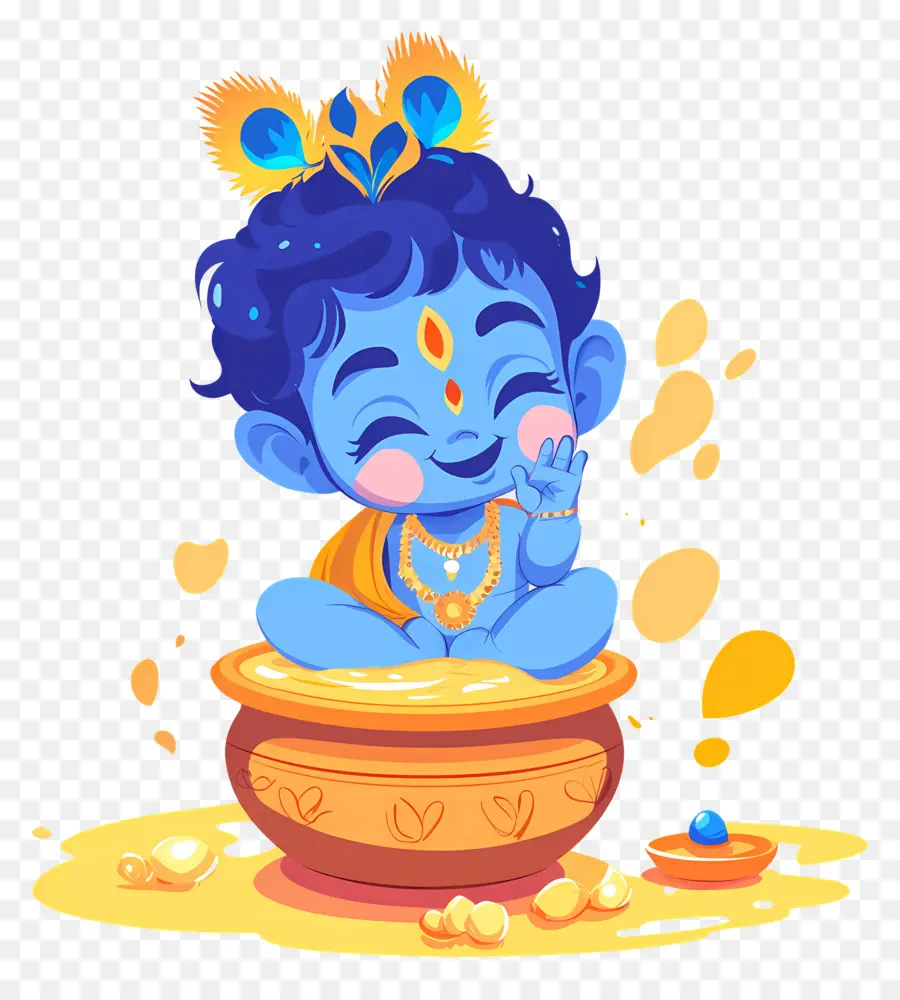 Krishna Janmashtami，Bayi Biru PNG