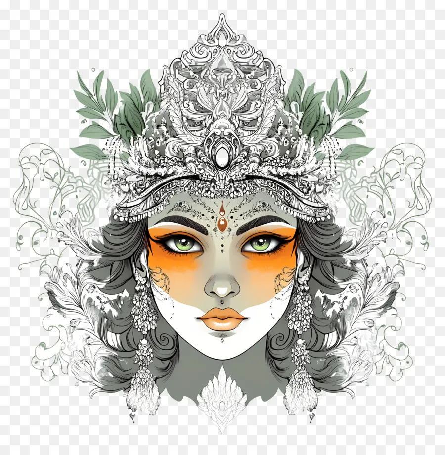 Dewi India，Wajah Dekoratif PNG