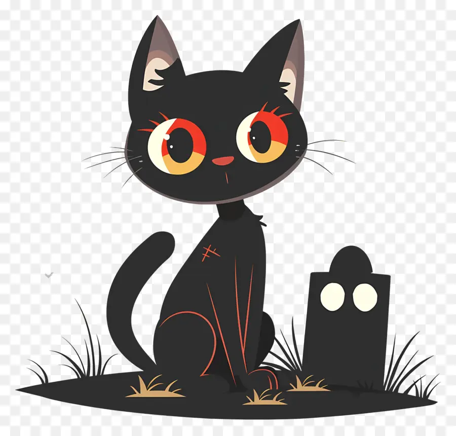 Kucing Hitam Halloween，Kucing Hitam PNG