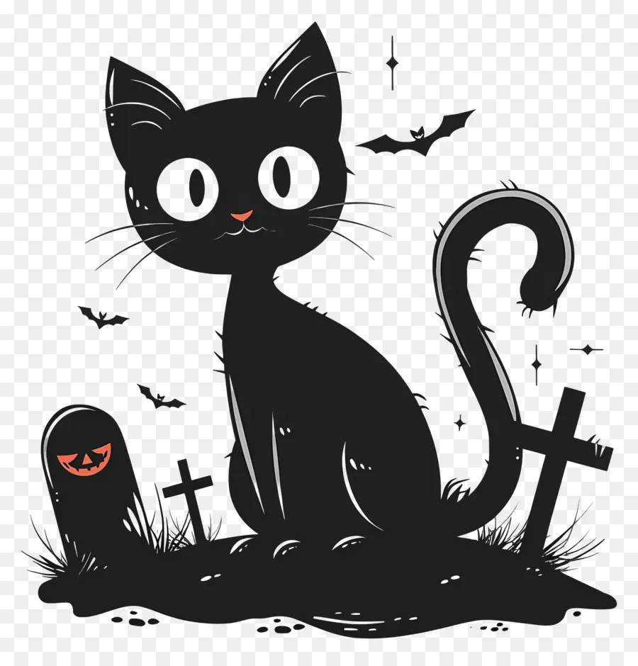 Kucing Hitam Halloween，Kucing Hitam PNG