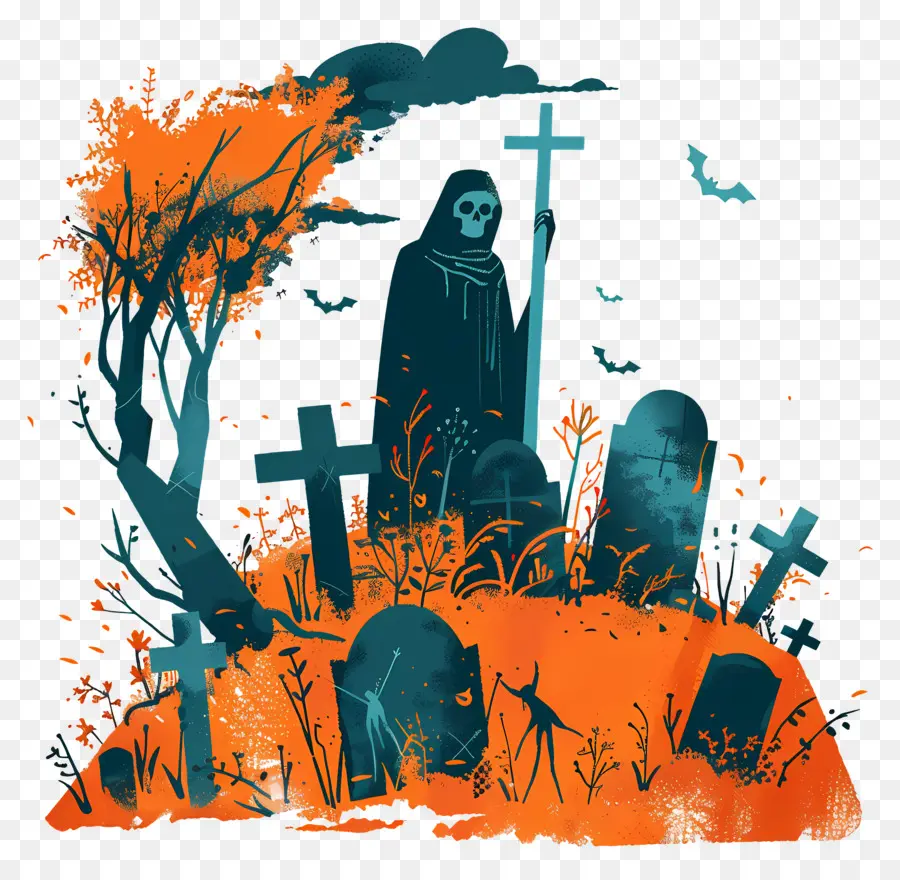 Malaikat Maut Halloween，Makam PNG